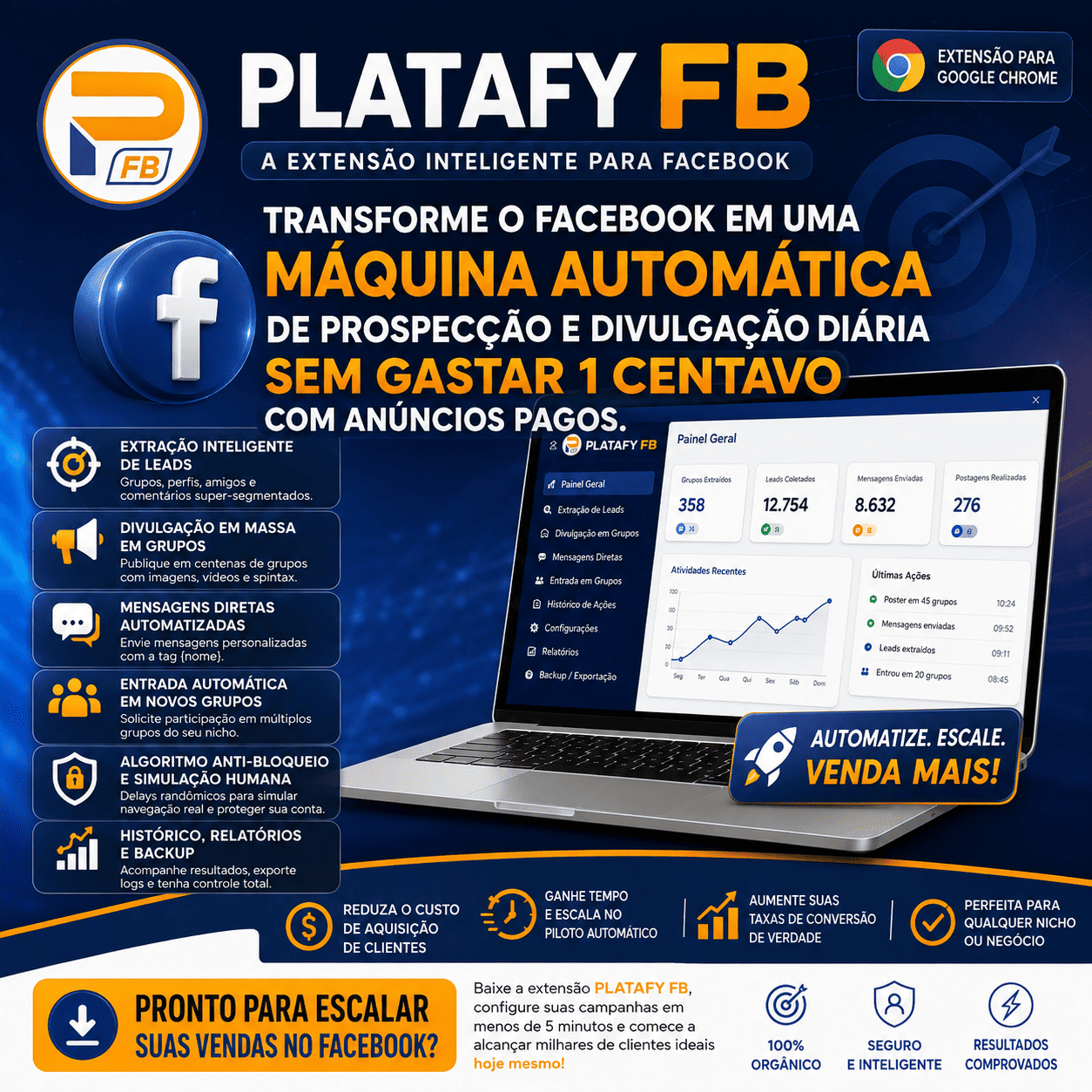 PLATAFY FB em execução no Facebook